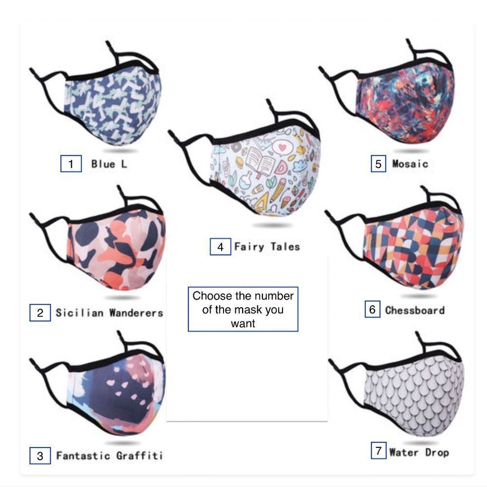 Pack of 15 New Individually Packed Unisex Cotton Washable Face Masks
